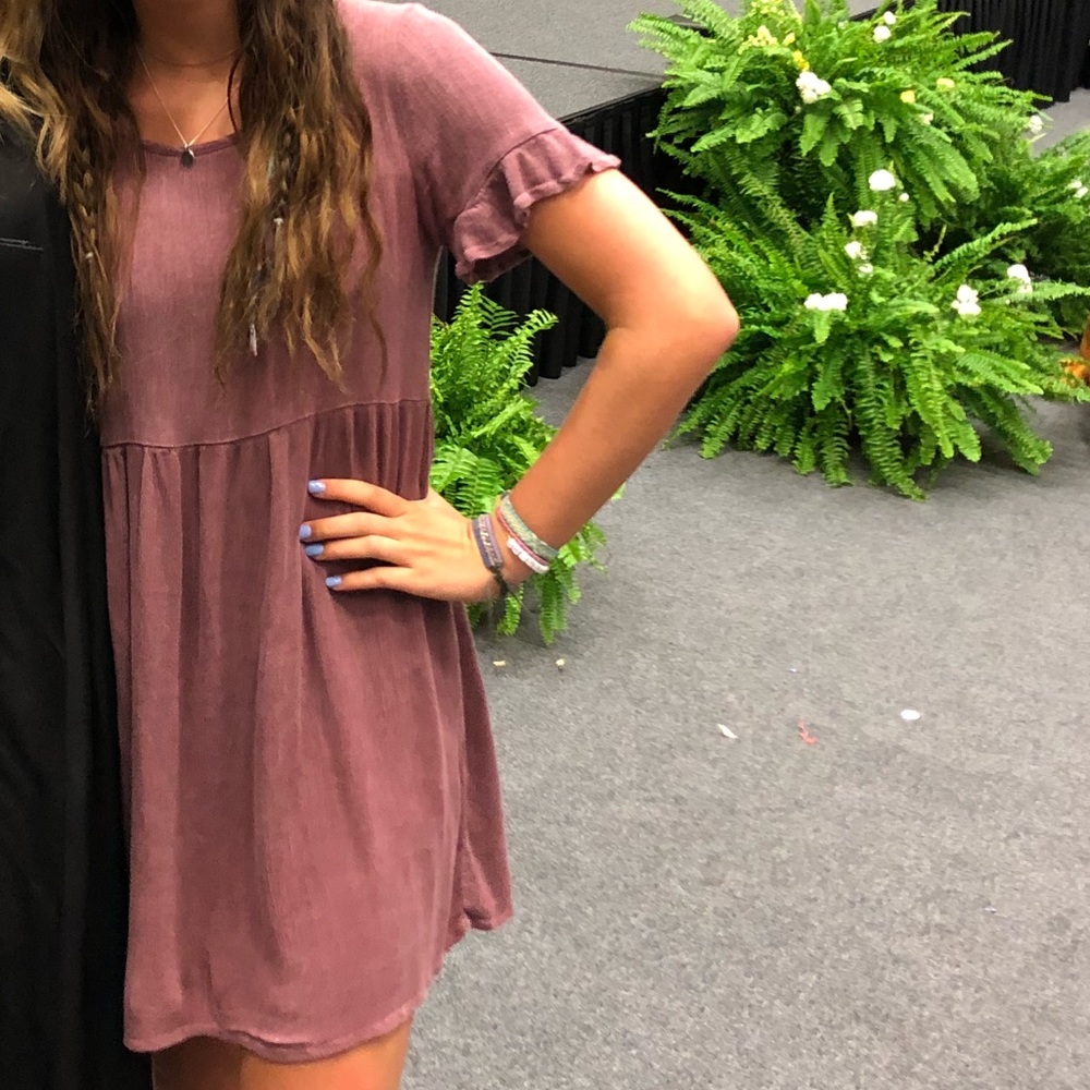 purple babydoll dress